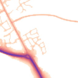Daytime road noise heatmap for SG9 9GR
