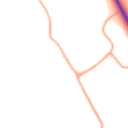 Daytime road noise heatmap for SG9 9LF