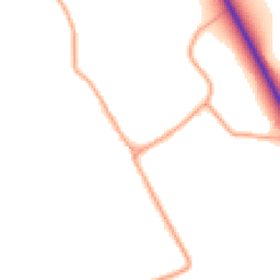 Daytime road noise heatmap for SG9 9LG