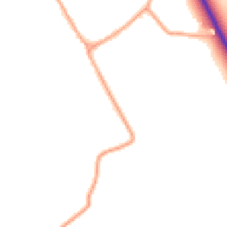 Daytime road noise heatmap for SG9 9LP