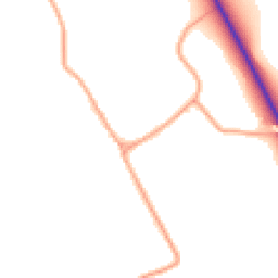 Daytime road noise heatmap for SG9 9LQ