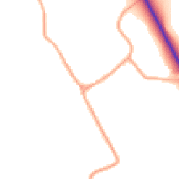 Daytime road noise heatmap for SG9 9LW