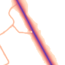 Daytime road noise heatmap for SG9 9NG