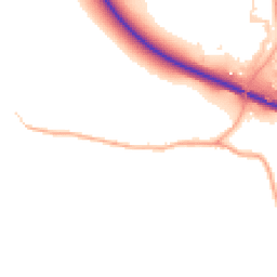 Daytime road noise heatmap for SG9 9PF