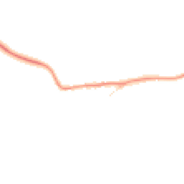 Night-time road noise heatmap for SG9 9PZ