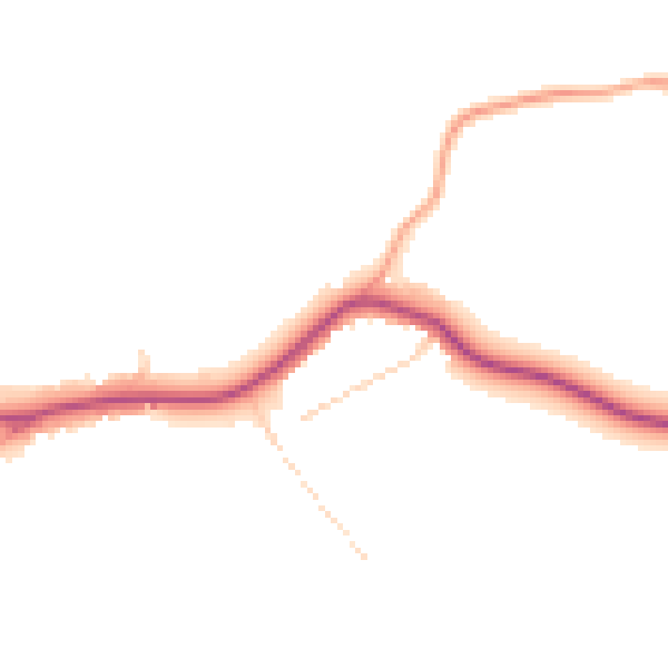 Daytime road noise heatmap for SG9 9QY
