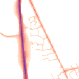 Daytime road noise heatmap for SG9 9SN