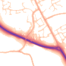 Daytime road noise heatmap for SG9 9UP