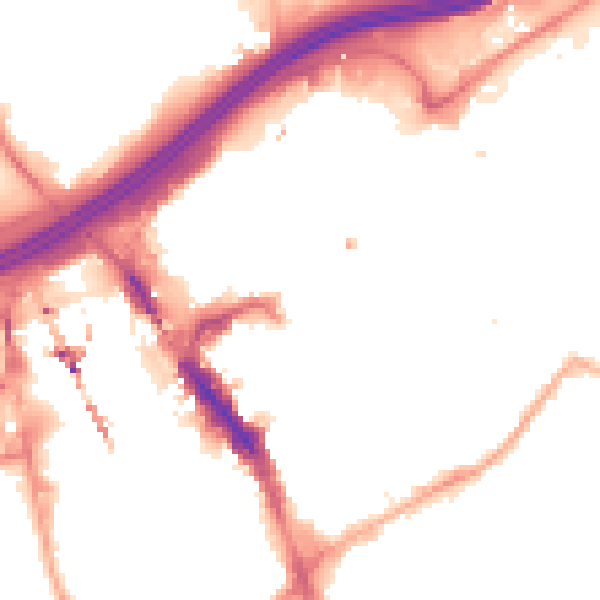 Night-time road noise heatmap for SK1 1HL