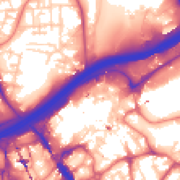 Daytime road noise heatmap for SK1 1TA