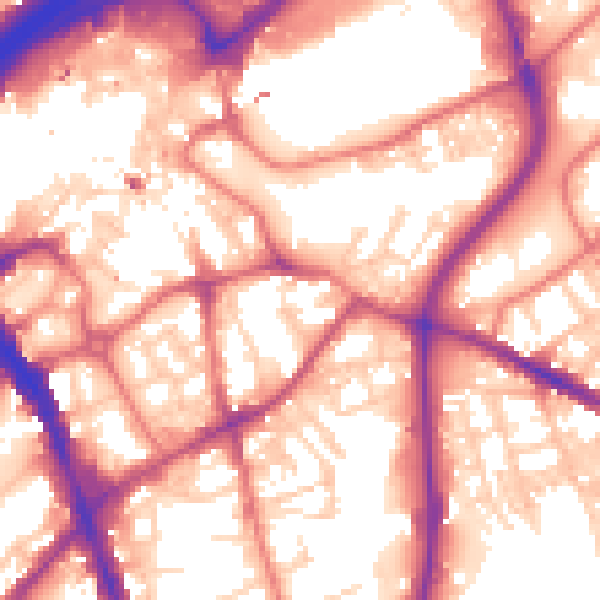 Daytime road noise heatmap for SK1 1ZD