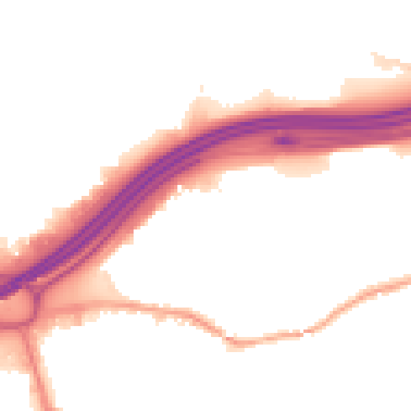Night-time road noise heatmap for SK1 2HA