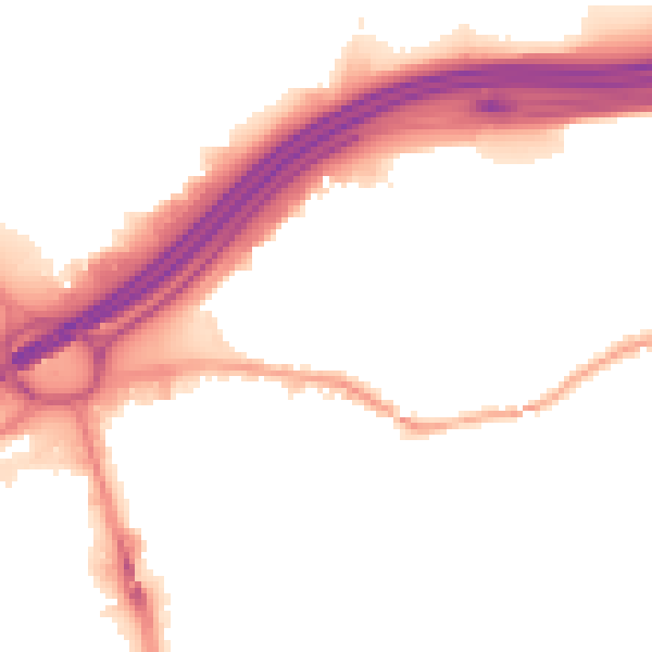 Night-time road noise heatmap for SK1 2QJ