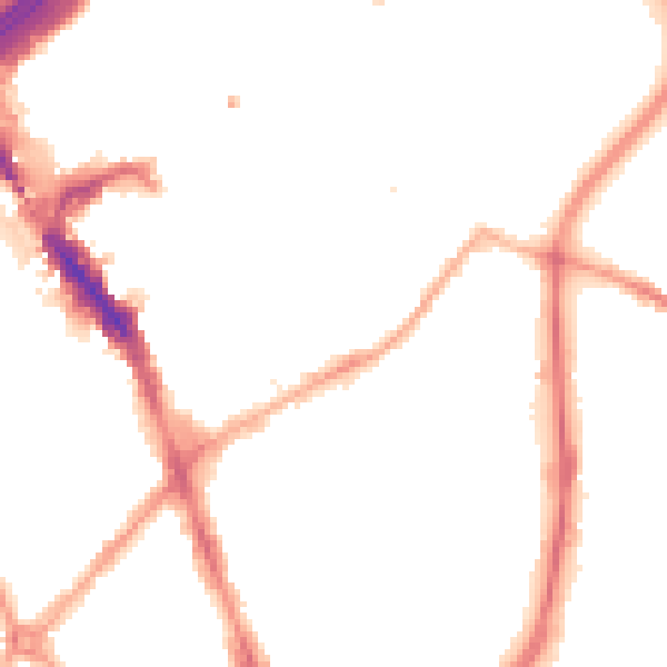 Night-time road noise heatmap for SK1 3AY