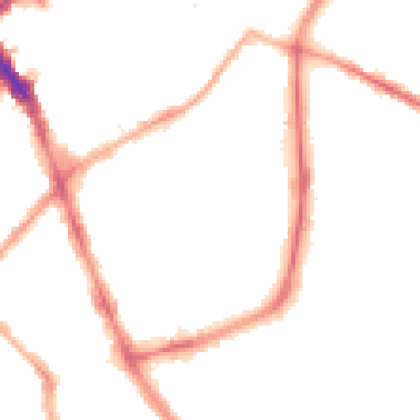 Night-time road noise heatmap for SK1 3EB