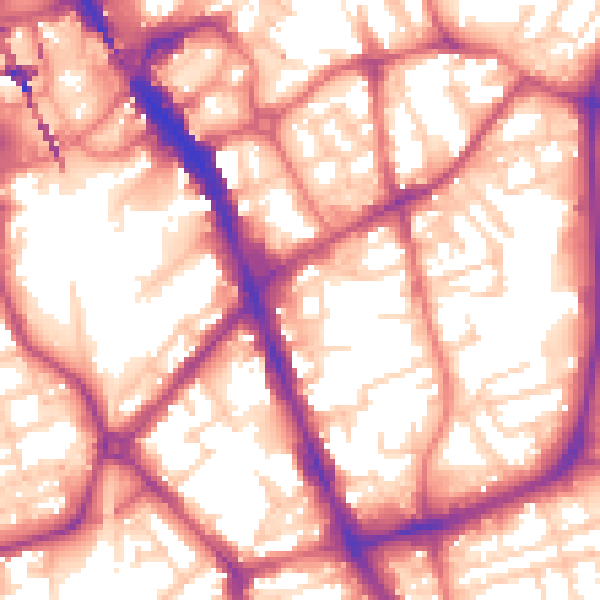 Daytime road noise heatmap for SK1 3NJ
