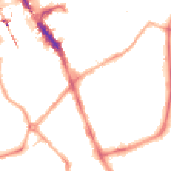 Night-time road noise heatmap for SK1 3NJ
