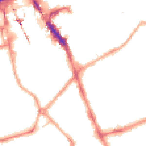 Night-time road noise heatmap for SK1 3UH
