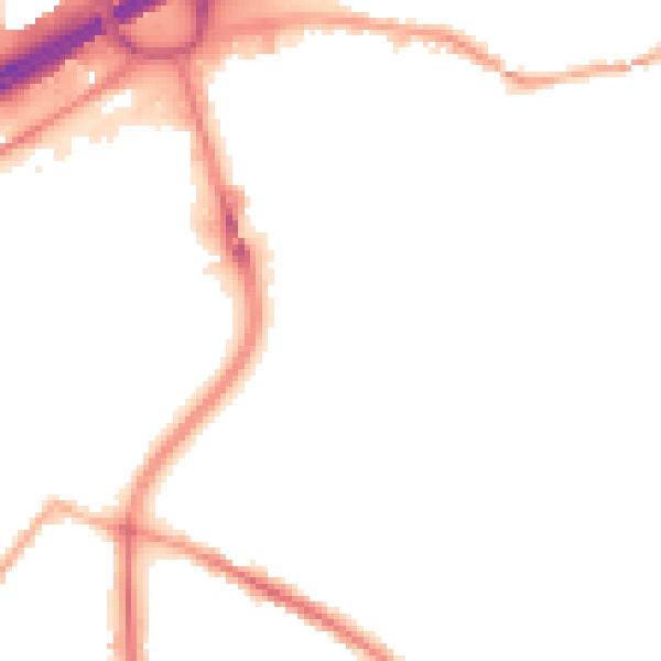 Night-time road noise heatmap for SK1 4AG