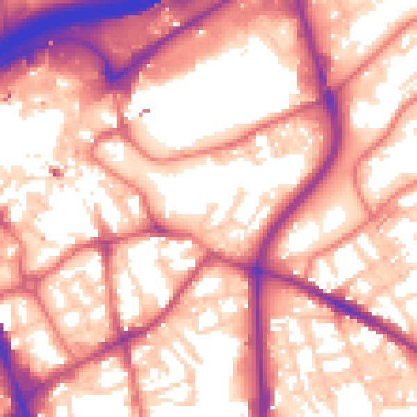Daytime road noise heatmap for SK1 4AL