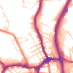 Daytime road noise heatmap for SK10 2EB