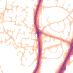 Daytime road noise heatmap for SK10 2JN