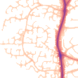 Daytime road noise heatmap for SK10 2WP
