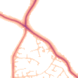 Daytime road noise heatmap for SK10 3EB