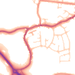 Daytime road noise heatmap for SK10 5FB