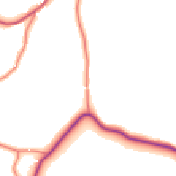 Daytime road noise heatmap for SK11 0AL