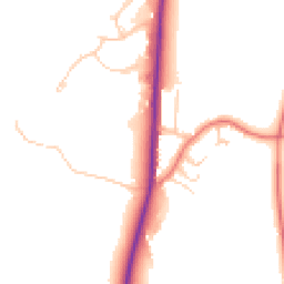 Daytime road noise heatmap for SK11 0BT
