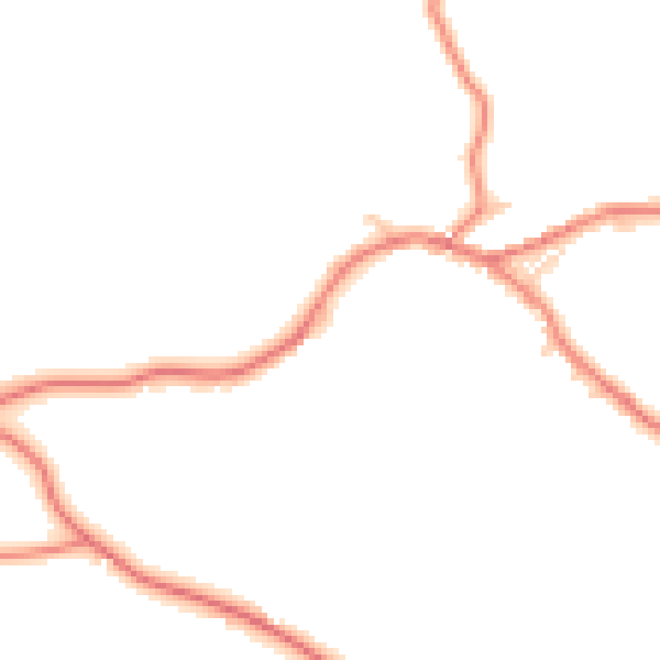 Daytime road noise heatmap for SK11 0DL