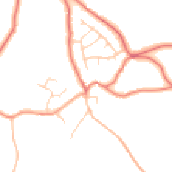 Daytime road noise heatmap for SK11 0DX