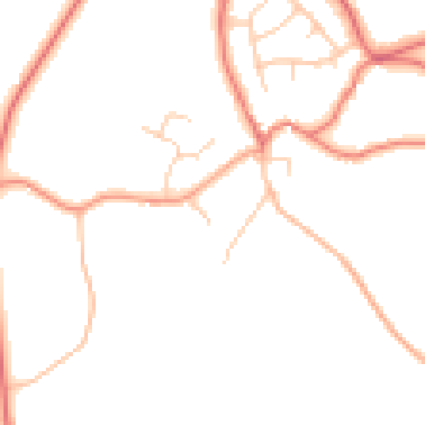 Daytime road noise heatmap for SK11 0EA