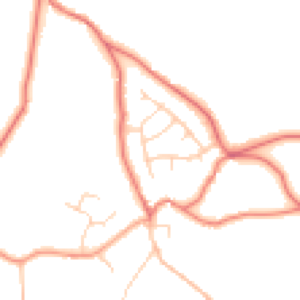 Daytime road noise heatmap for SK11 0EG