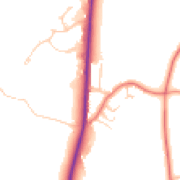 Daytime road noise heatmap for SK11 0JX