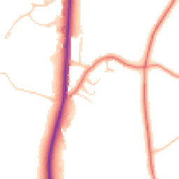 Daytime road noise heatmap for SK11 0LL