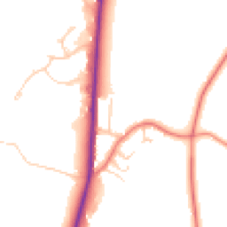 Daytime road noise heatmap for SK11 0LQ