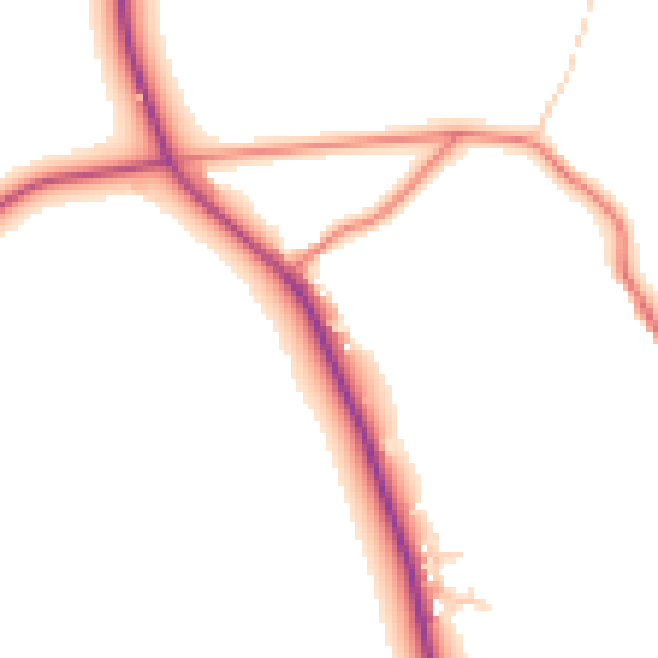 Daytime road noise heatmap for SK11 0PN