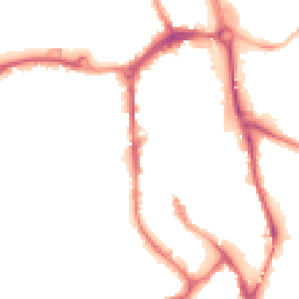 Night-time road noise heatmap for SK11 6AF