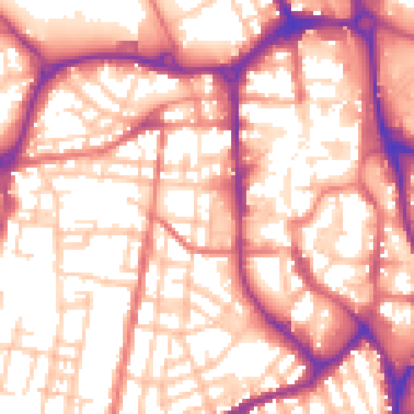 Daytime road noise heatmap for SK11 6GE