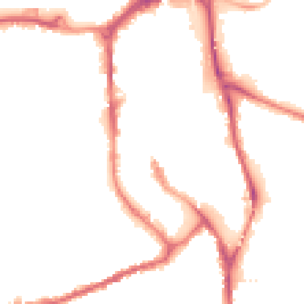 Night-time road noise heatmap for SK11 6NG