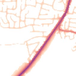 Daytime road noise heatmap for SK11 7US