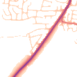 Daytime road noise heatmap for SK11 7UZ