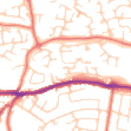 Daytime road noise heatmap for SK11 8SP