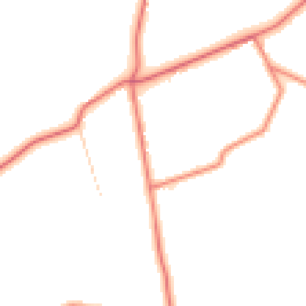 Daytime road noise heatmap for SK11 9BN