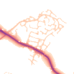 Daytime road noise heatmap for SK11 9BS