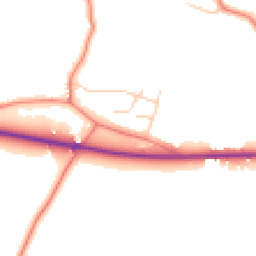 Daytime road noise heatmap for SK11 9NN