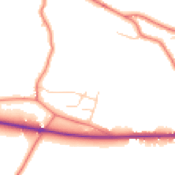 Daytime road noise heatmap for SK11 9NR