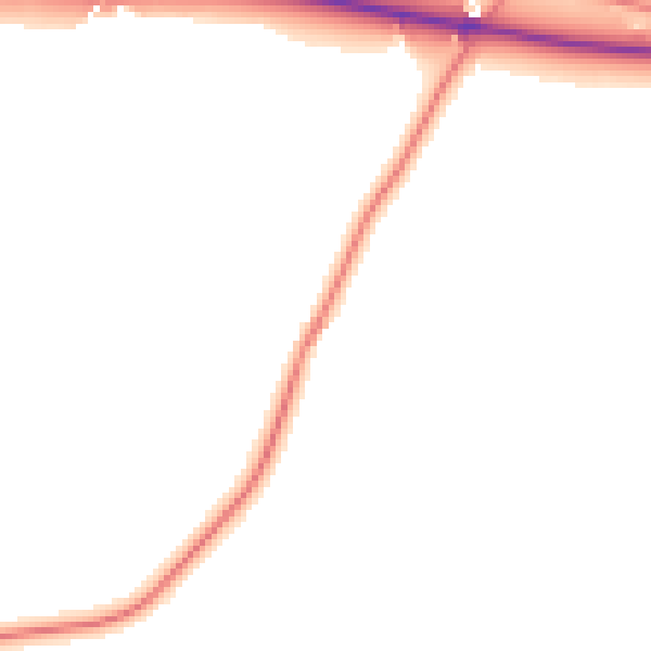 Daytime road noise heatmap for SK11 9PH